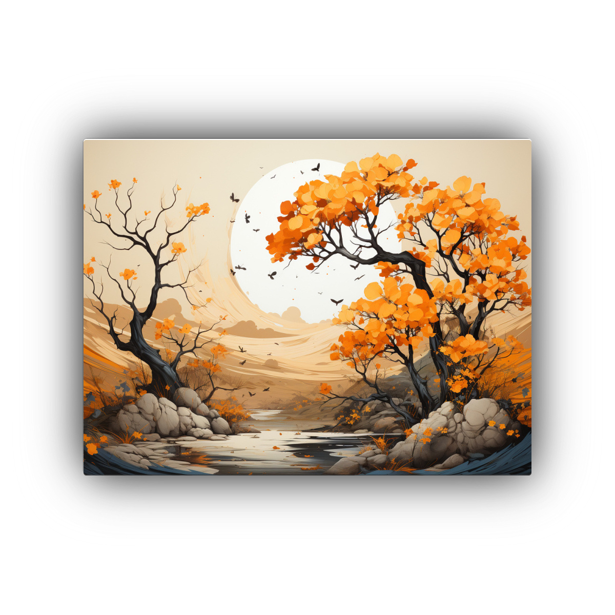 cuadro-estilo-galer-a-tela-en-bastidor-rbol-de-algodonero-en-tonos-naranja-y-dorado-con-atm-sfera-neonoir-