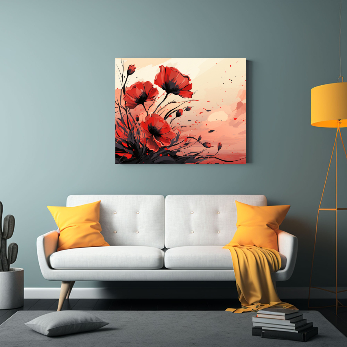 cuadro-moderno-granos-hierbas-en-rojo-y-negro-para-comedor-con-atm-sfera-neonoir-1