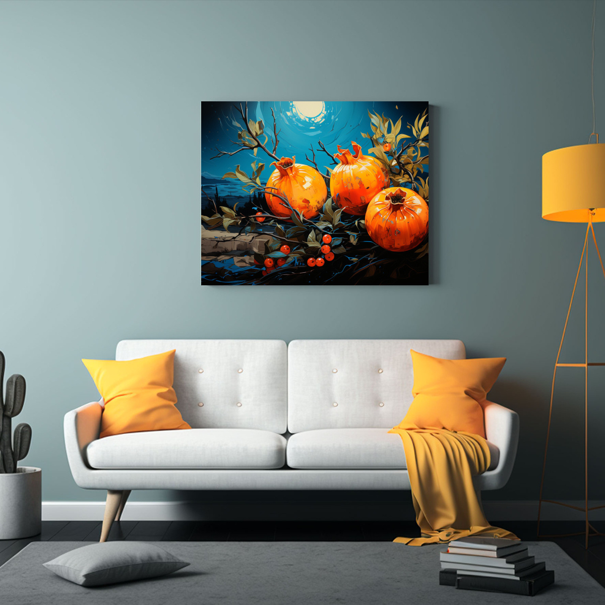 cuadro-tema-artesanal-rbol-de-granada-en-amarillo-y-azul-estilo-neonoir-1