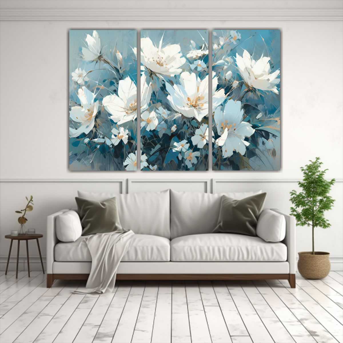 cuadros-abstracto-mural-floral-en-blanco-y-turquesa-en-lienzo-1