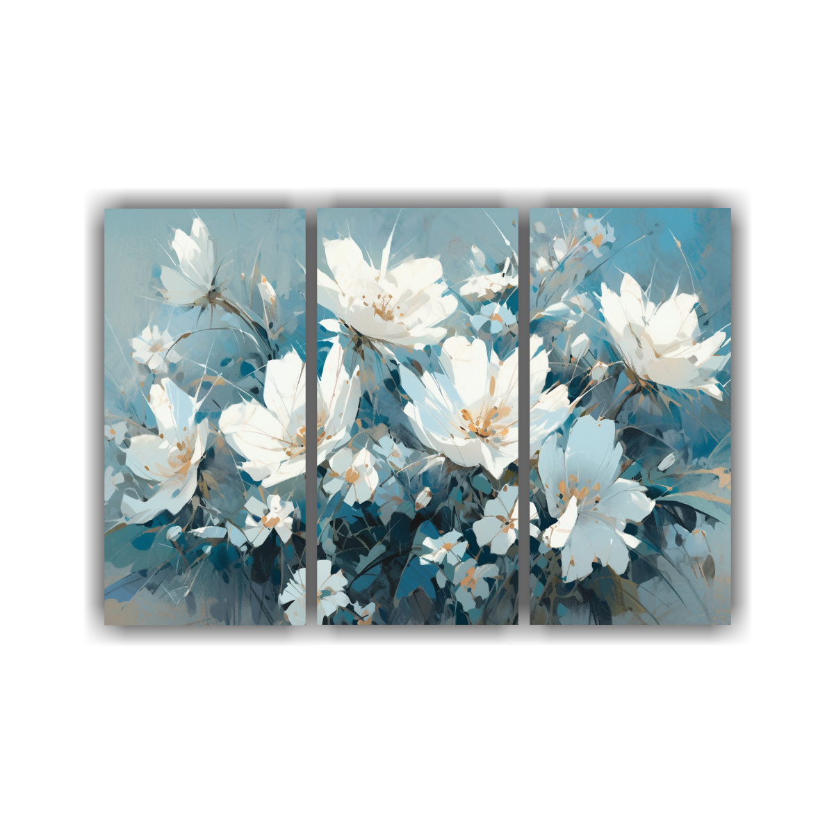 cuadros-abstracto-mural-floral-en-blanco-y-turquesa-en-lienzo