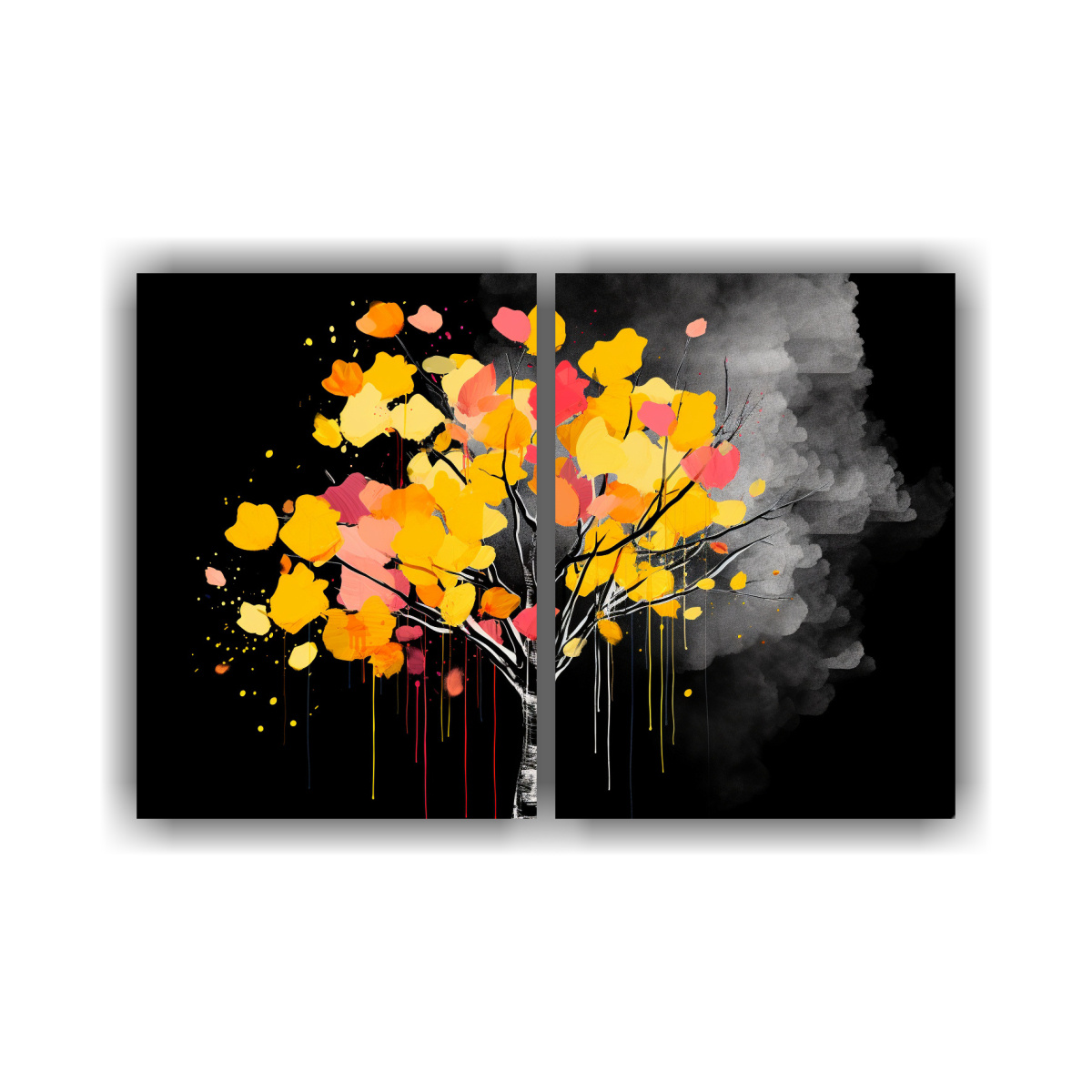 cuadros-abstractos-bosque-de-lamos-temblones-en-negro