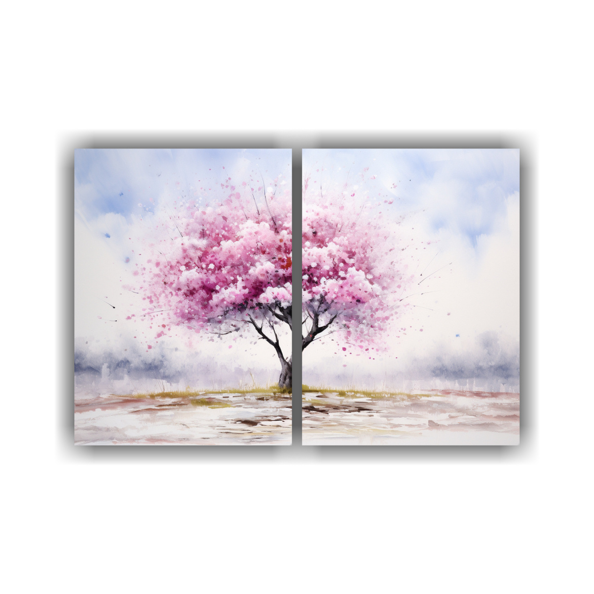 cuadros-abstractos-de-cerezo-blanco-y-rosa-arte-de-pared-vanguardista