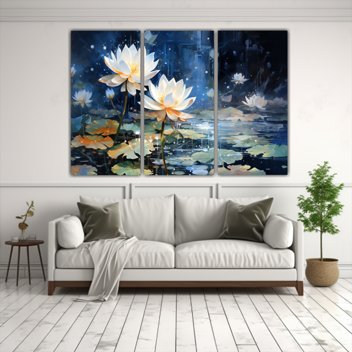 cuadros-abstractos-de-loto-blanco-y-negro-1