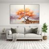 cuadros-abstractos-rbol-cerezo-en-tonos-naranja-y-dorado-1