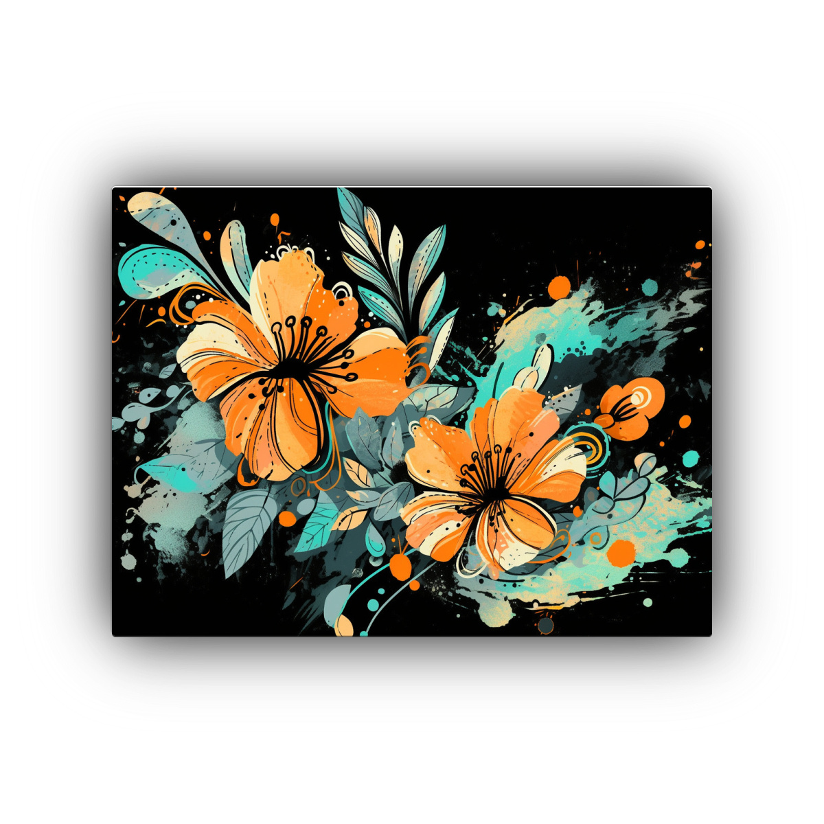 cuadros-con-riqueza-visual-en-turquesa-y-naranja-para-decoraci-n-neonoir-
