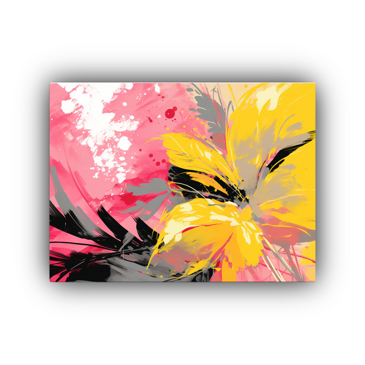 cuadros-de-decoraci-n-de-arte-fino-en-amarillo-y-rosa-estilo-neonoir-