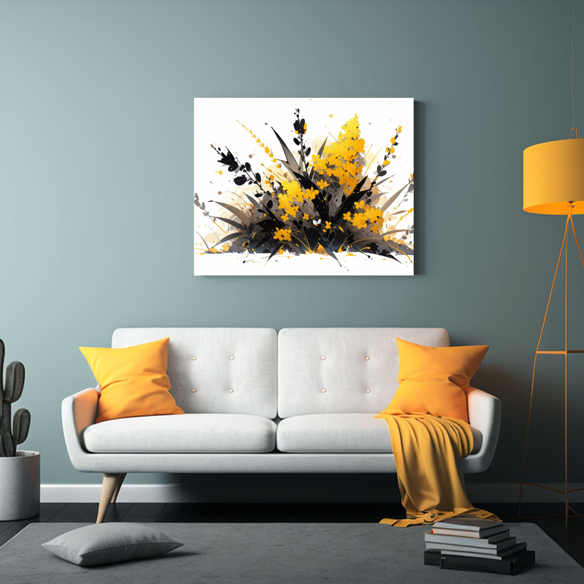 cuadros-de-decoraci-n-estilo-neonoir-con-figuras-abstractas-en-amarillo-y-negro-1