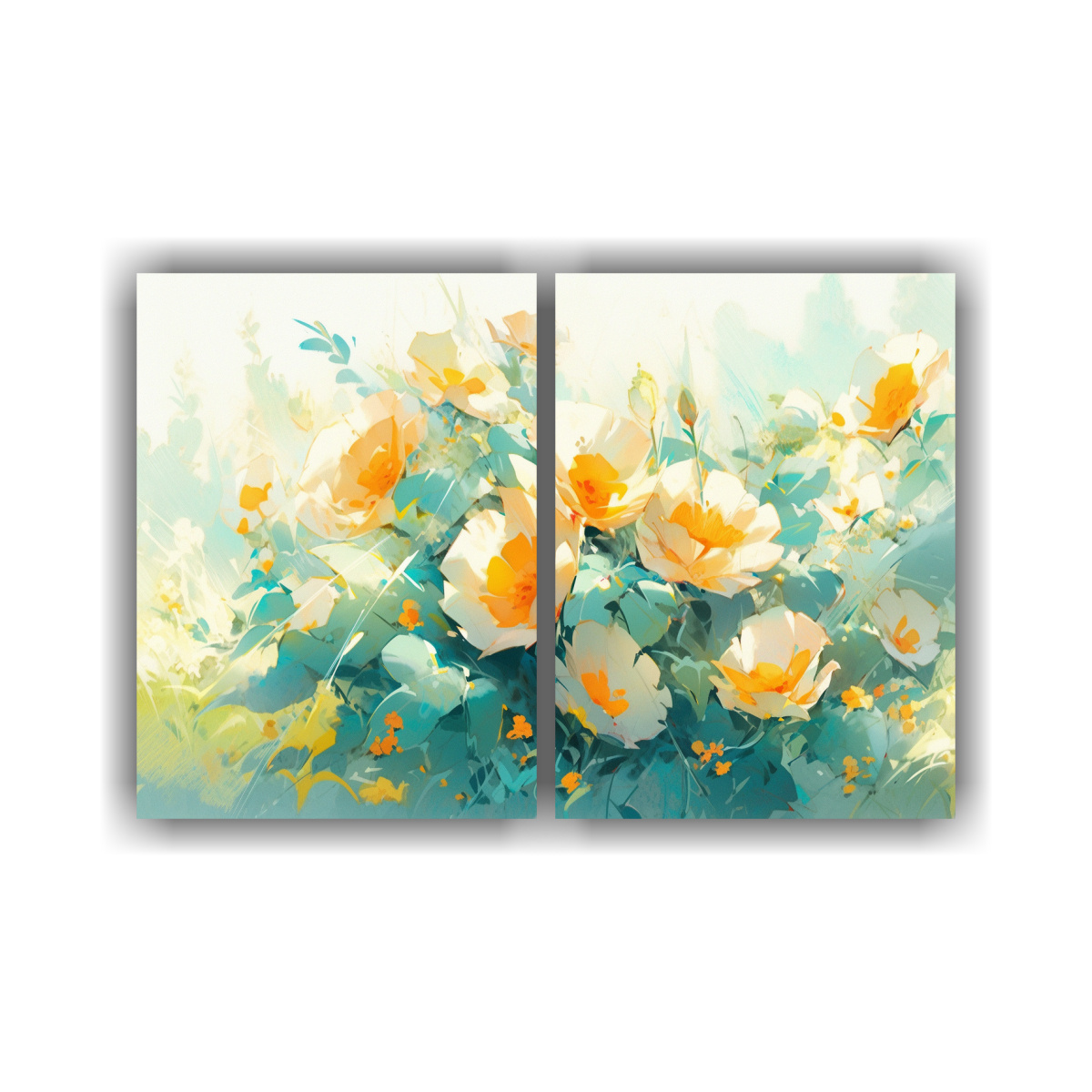 cuadros-decorativos-ba-o-flores-amarillas-y-turquesa-en-lienzo