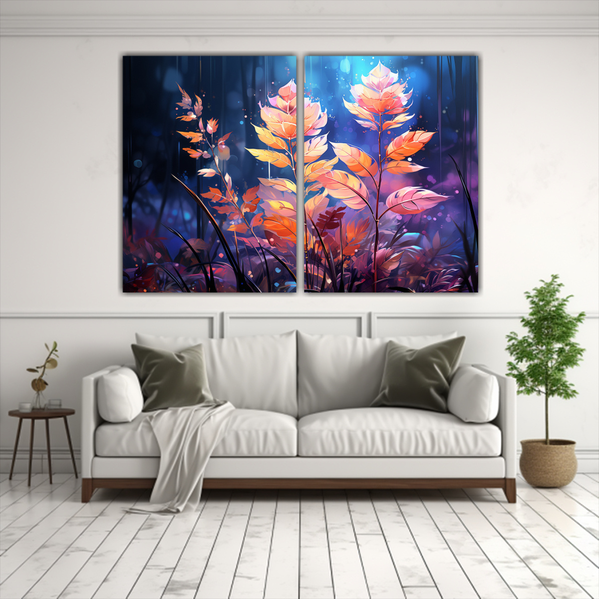 cuadros-decorativos-con-hojas-de-helecho-en-tonos-pastel-1