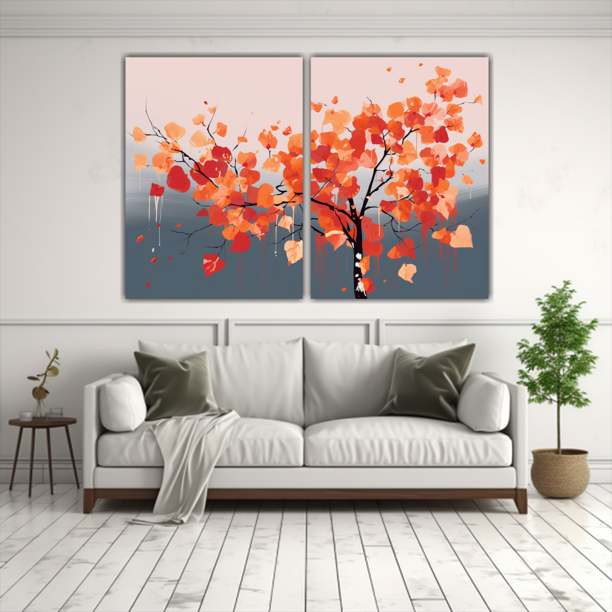 cuadros-decorativos-de-rbol-aspen-en-rojo-y-naranja-l-neas-finas-estilo-neonoir-1-1