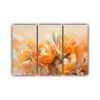 cuadros-decorativos-juveniles-en-naranja-y-dorado-con-flores-en-lienzo