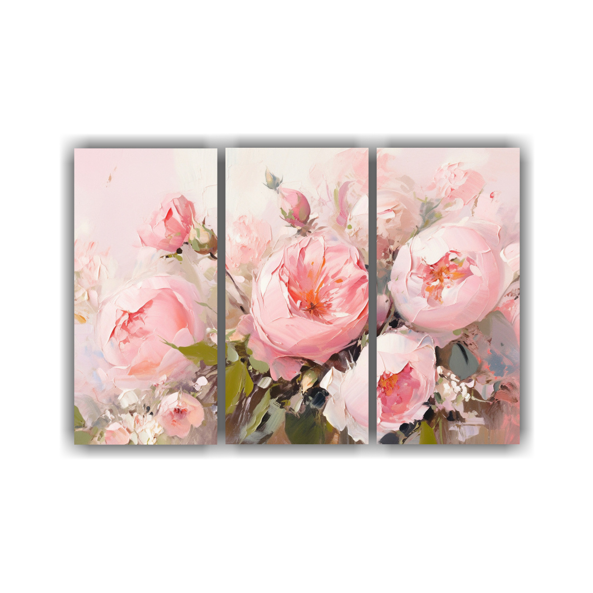 cuadros-estilo-sal-n-l-neas-finas-rosa-flores-en-tela-