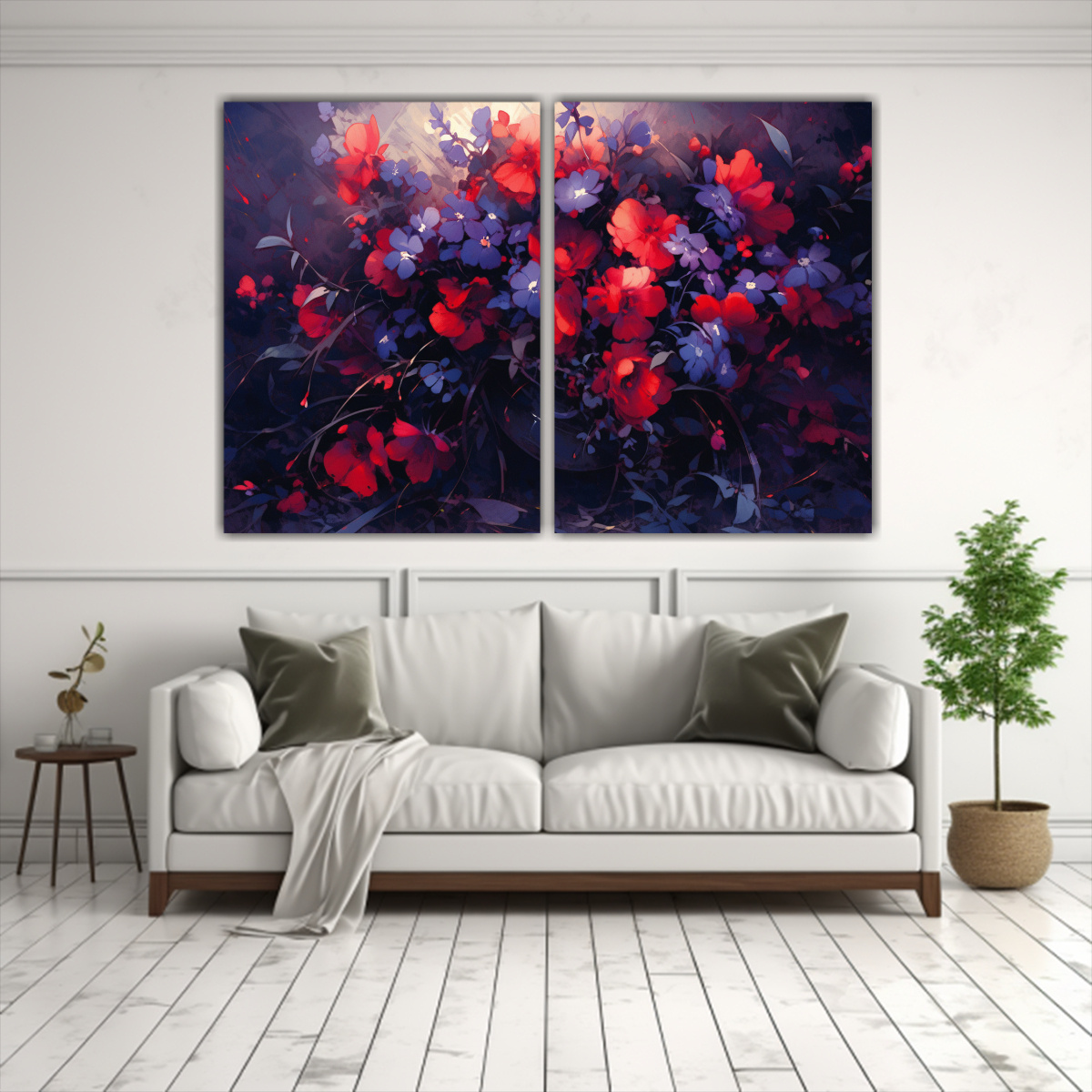 cuadros-florales-p-rpura-y-rojo-para-decoraci-n-del-comedor-1