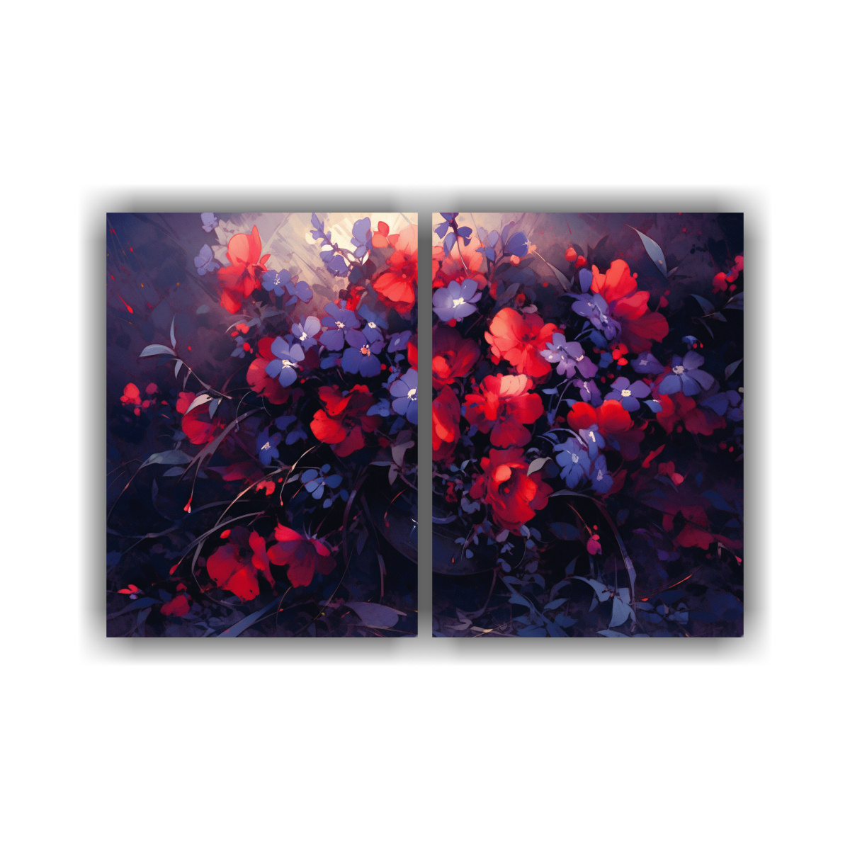 cuadros-florales-p-rpura-y-rojo-para-decoraci-n-del-comedor