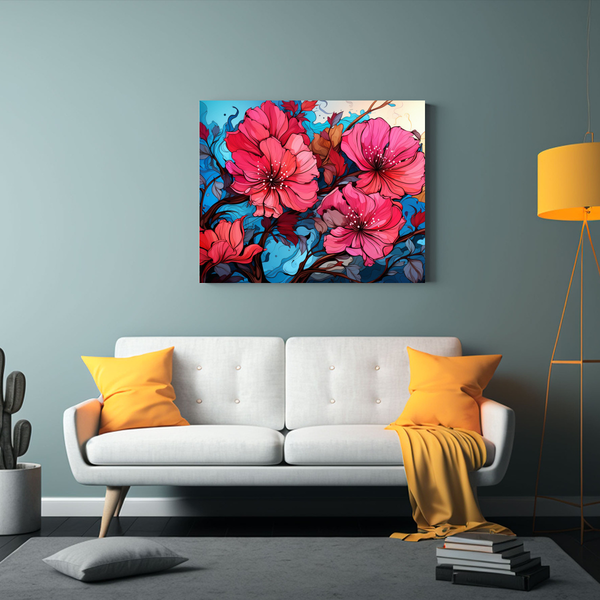 cuadros-modernos-de-alta-resoluci-n-de-hierbas-de-cilantro-en-colores-turquesa-y-rosa-neonoir-1