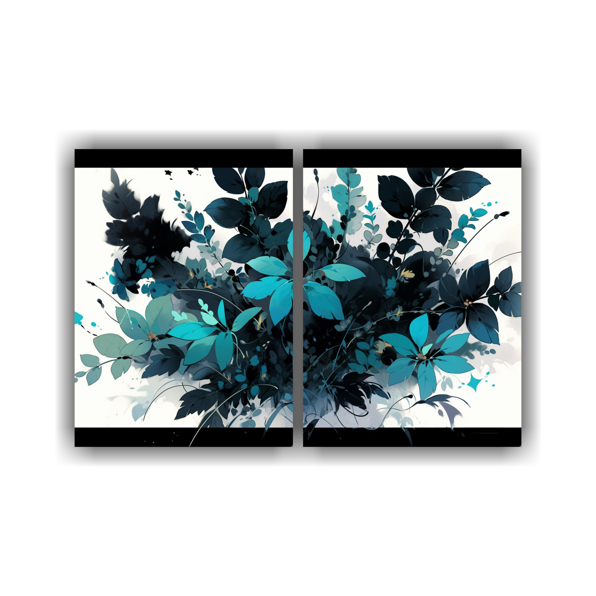 cuadros-modernos-turquesa-y-negro-luminosidad-y-neonoir