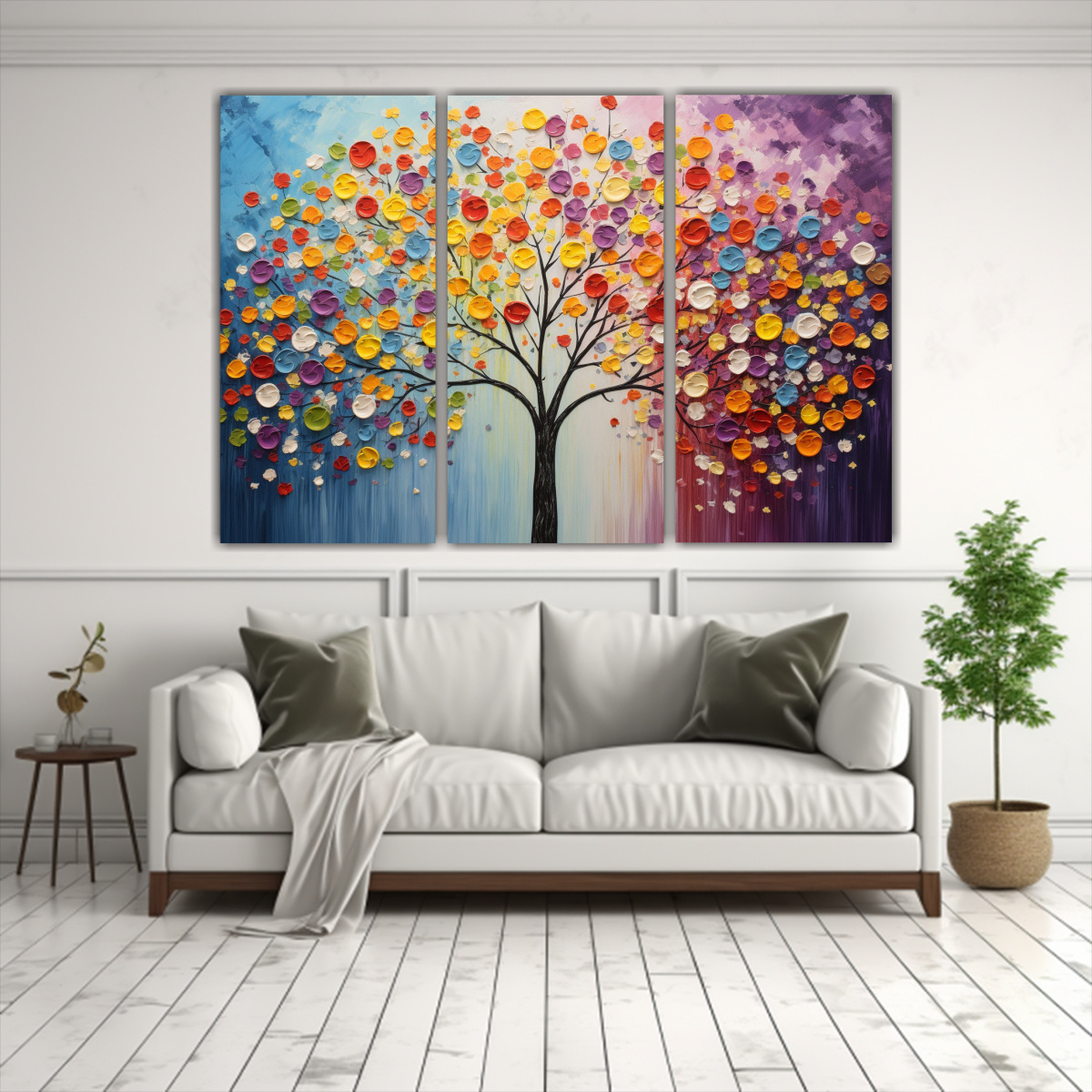 cuadros-vanguardia-sim-tricos-amapolas-arco-ris-sobre-lienzo-al-estilo-1