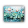 lienzo-impreso-elegancia-a-flores-loto-turquesa-abstracto