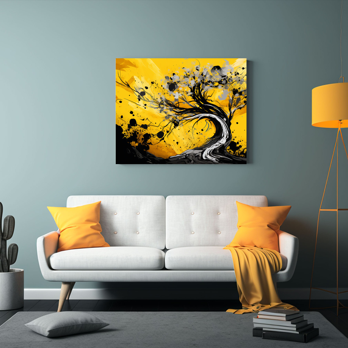 lienzo-vintage-rbol-de-alamo-en-amarillo-y-negro-estilo-neonoir-1-1