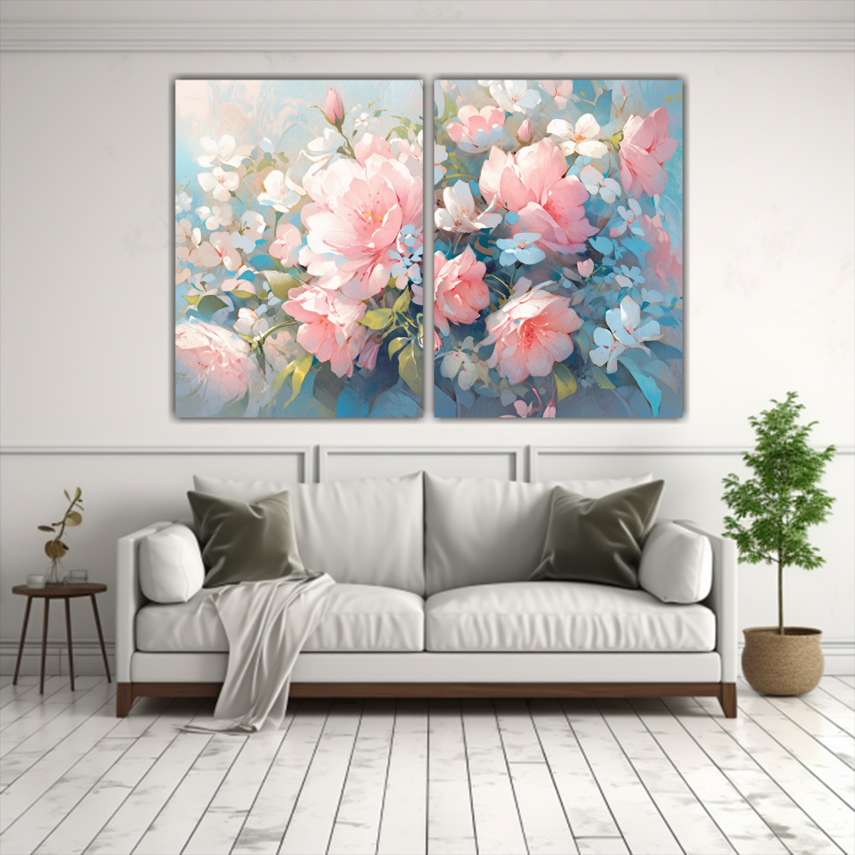 lienzos-belleza-natural-turquesa-y-rosa-flores-en-lienzo-1-1