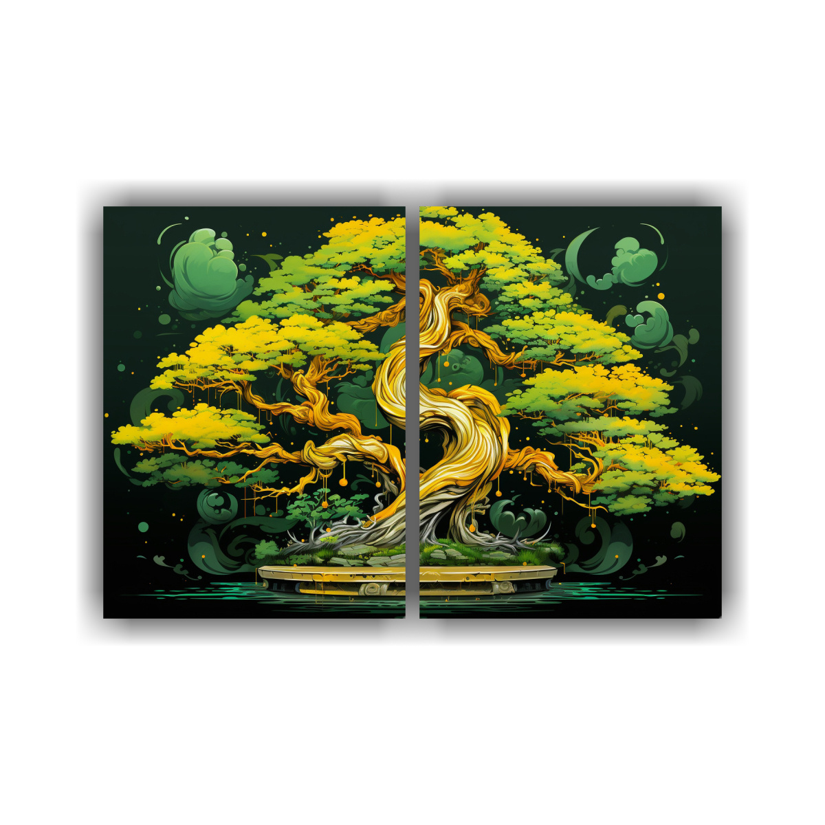 lienzos-de-tela-composici-n-equilibrada-rbol-pino-bons-i-en-colores-amarillo-y-verde-neonoir