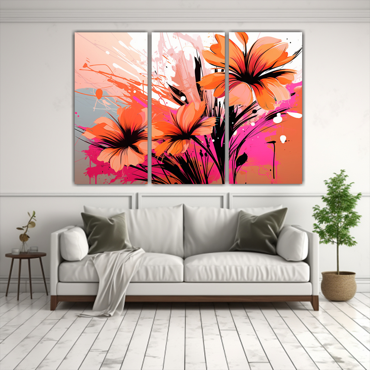 obra-surrealista-en-bastidor-set-3-telas-en-naranja-y-rosa-atmosfera-neonoir-1-1