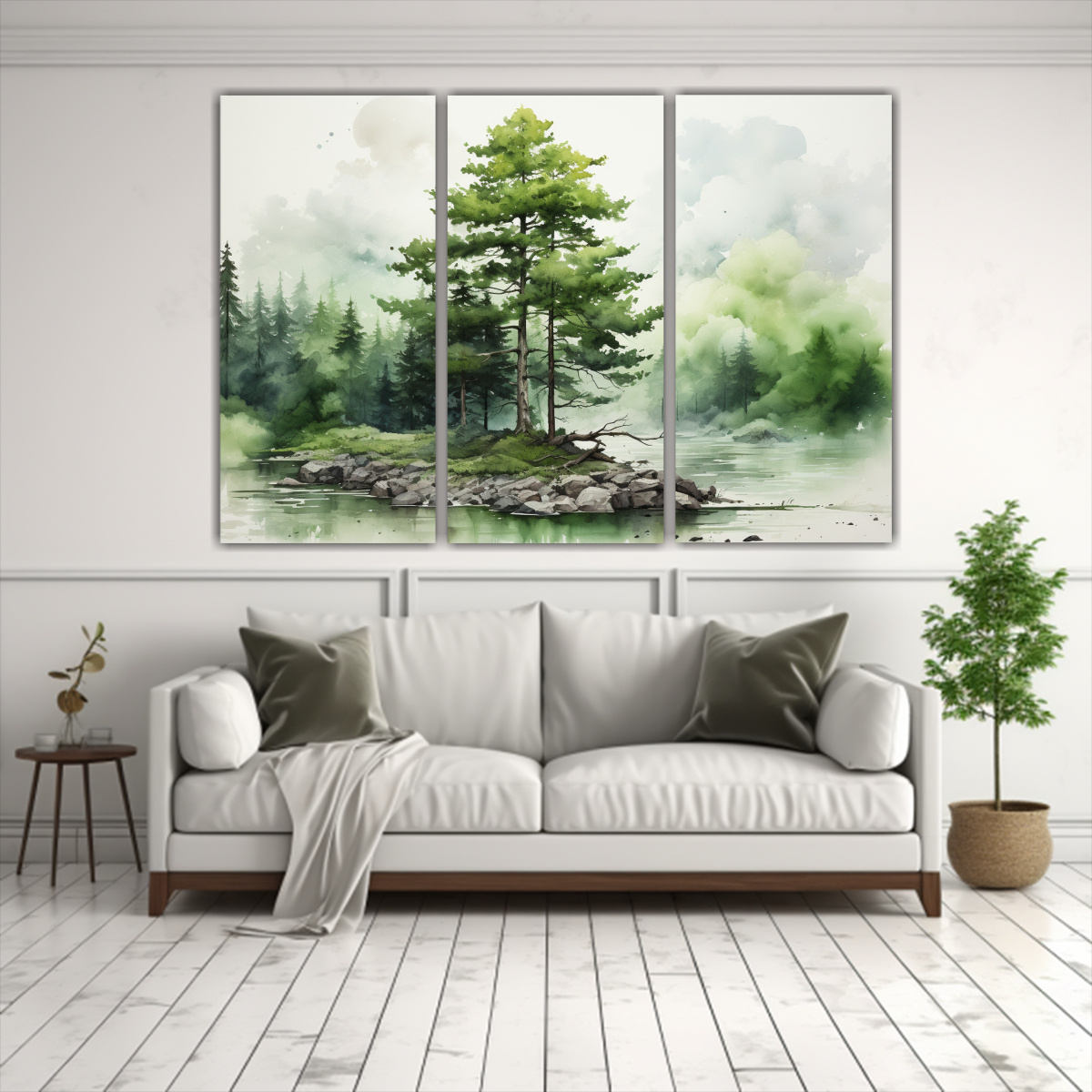 pintura-abstracta-c-lida-de-un-pino-en-verde-y-blanco-1