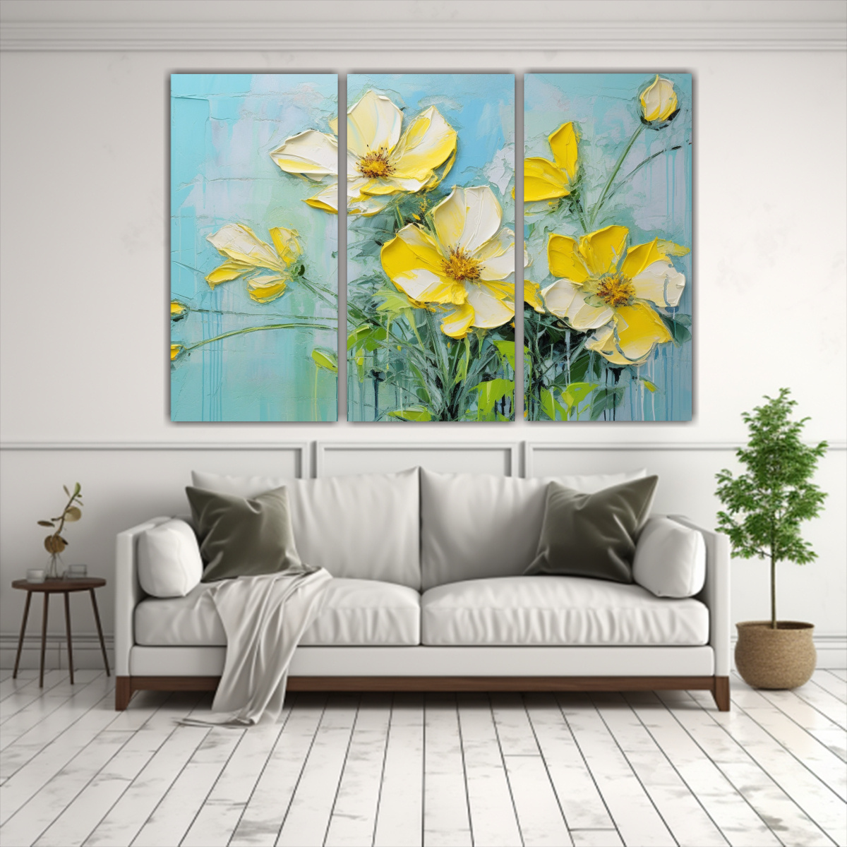 pintura-abstracta-cl-sica-en-amarillo-y-verde-con-flores-en-lienzo-1