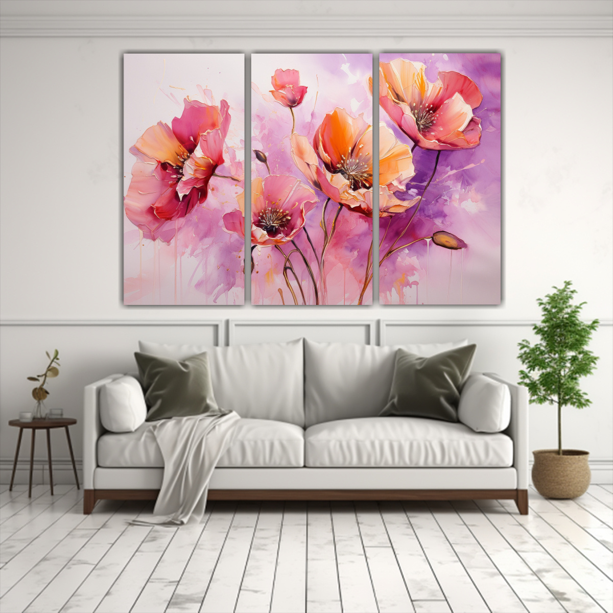 pintura-abstracta-de-amapolas-en-tonos-oro-y-rosa-1