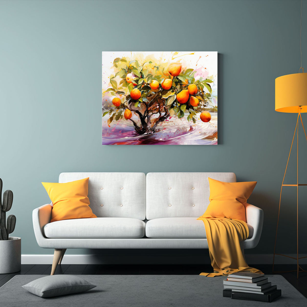 pintura-abstracta-de-colores-naranja-y-rosa-en-bastidor-horizontal-1