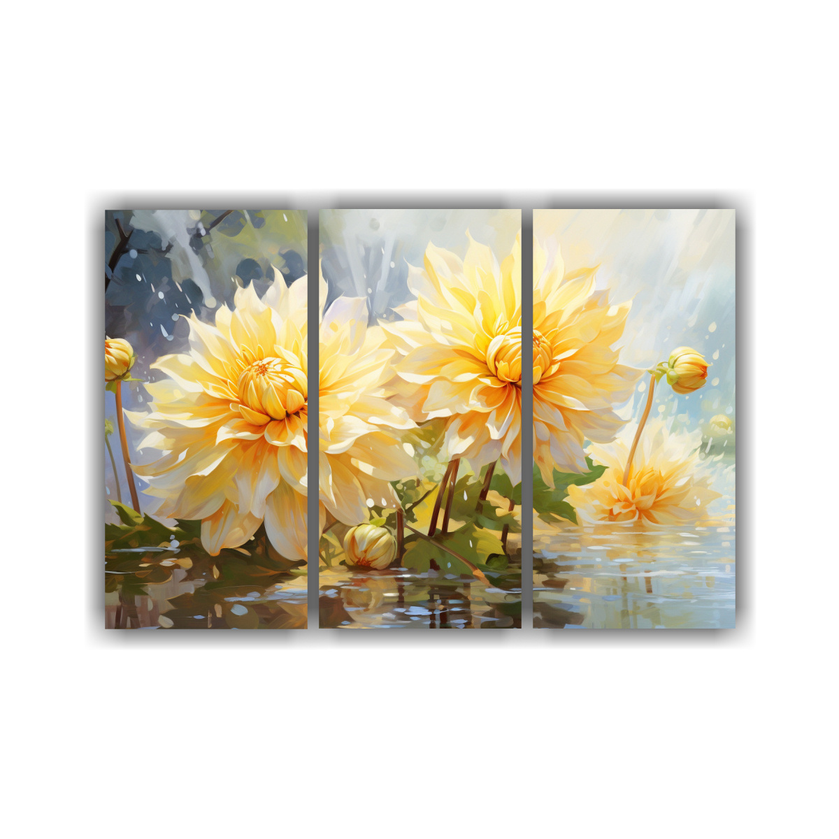 pintura-abstracta-de-dalias-amarillas-en-acuarela-