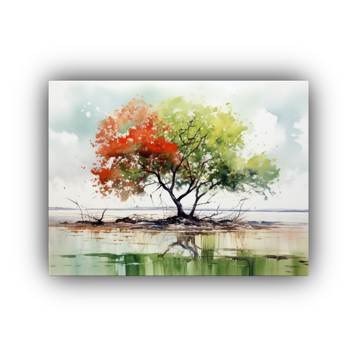 pintura-abstracta-de-manglar-en-colores-verde-y-rojo-con-luminosidad