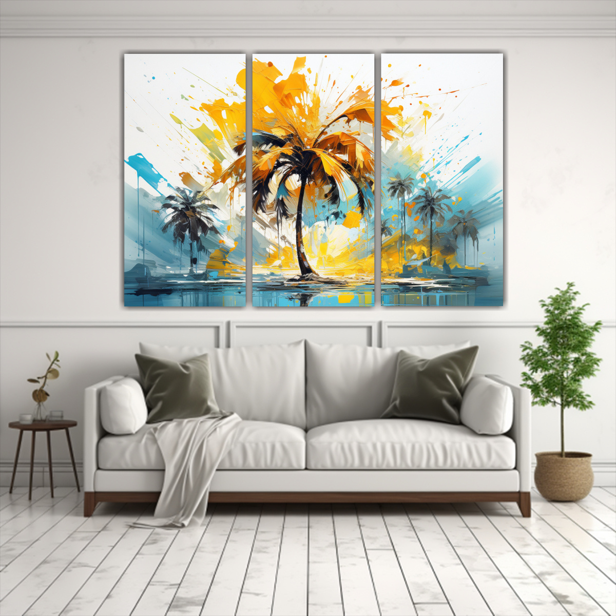 pintura-abstracta-de-palmera-en-colores-amarillo-y-turquesa-1