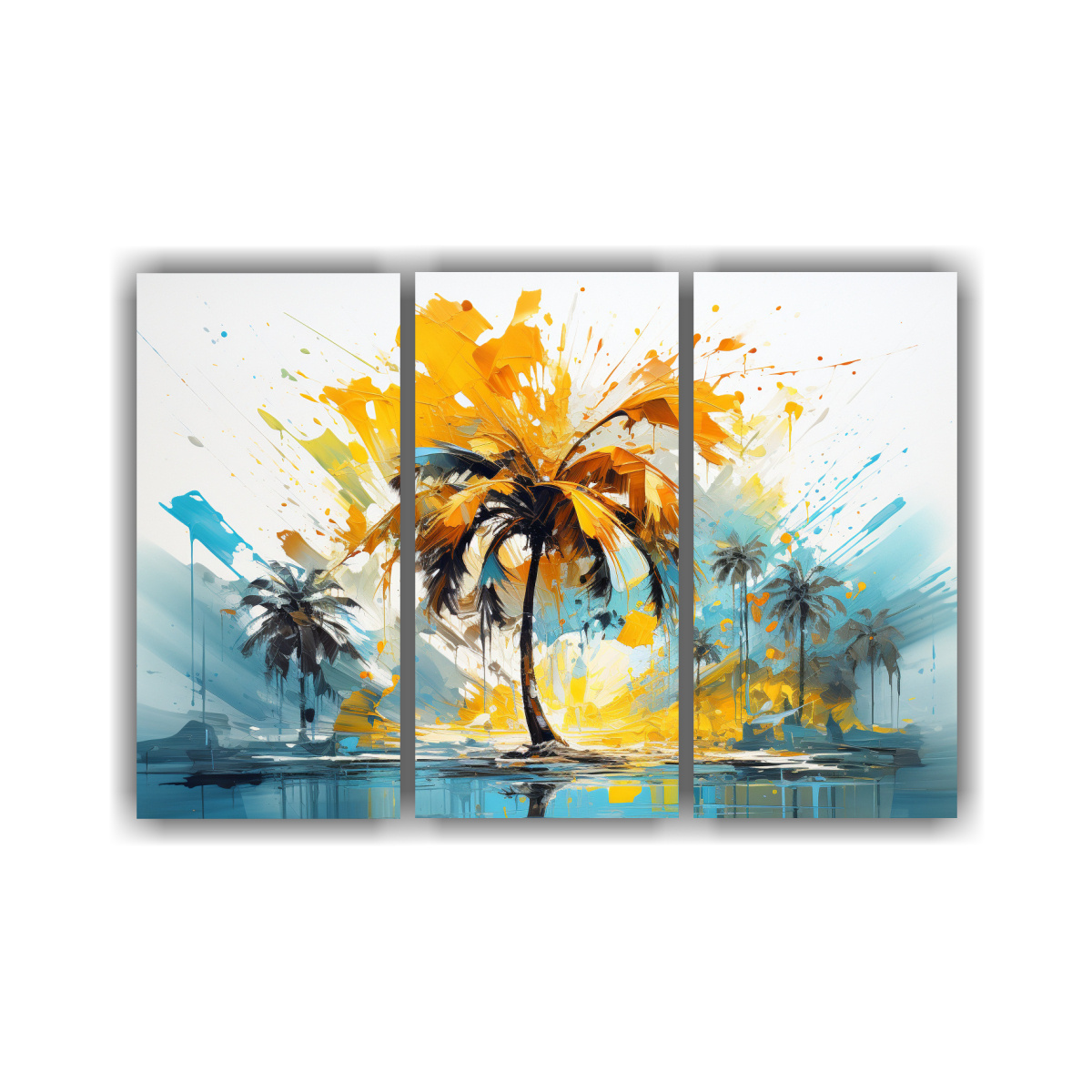 pintura-abstracta-de-palmera-en-colores-amarillo-y-turquesa