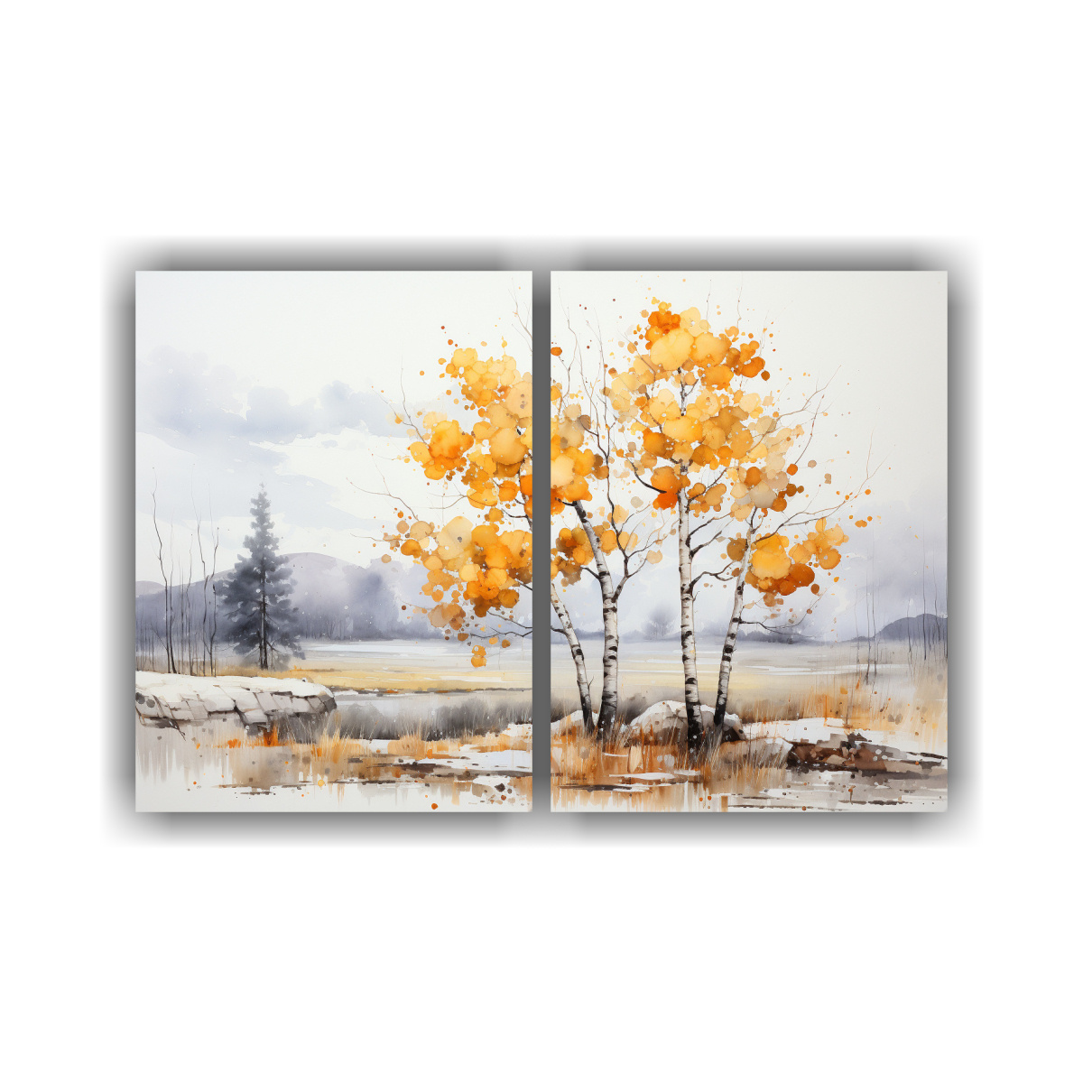 pintura-abstracta-de-rbol-blanco-y-dorado-dos-composiciones-modernas-