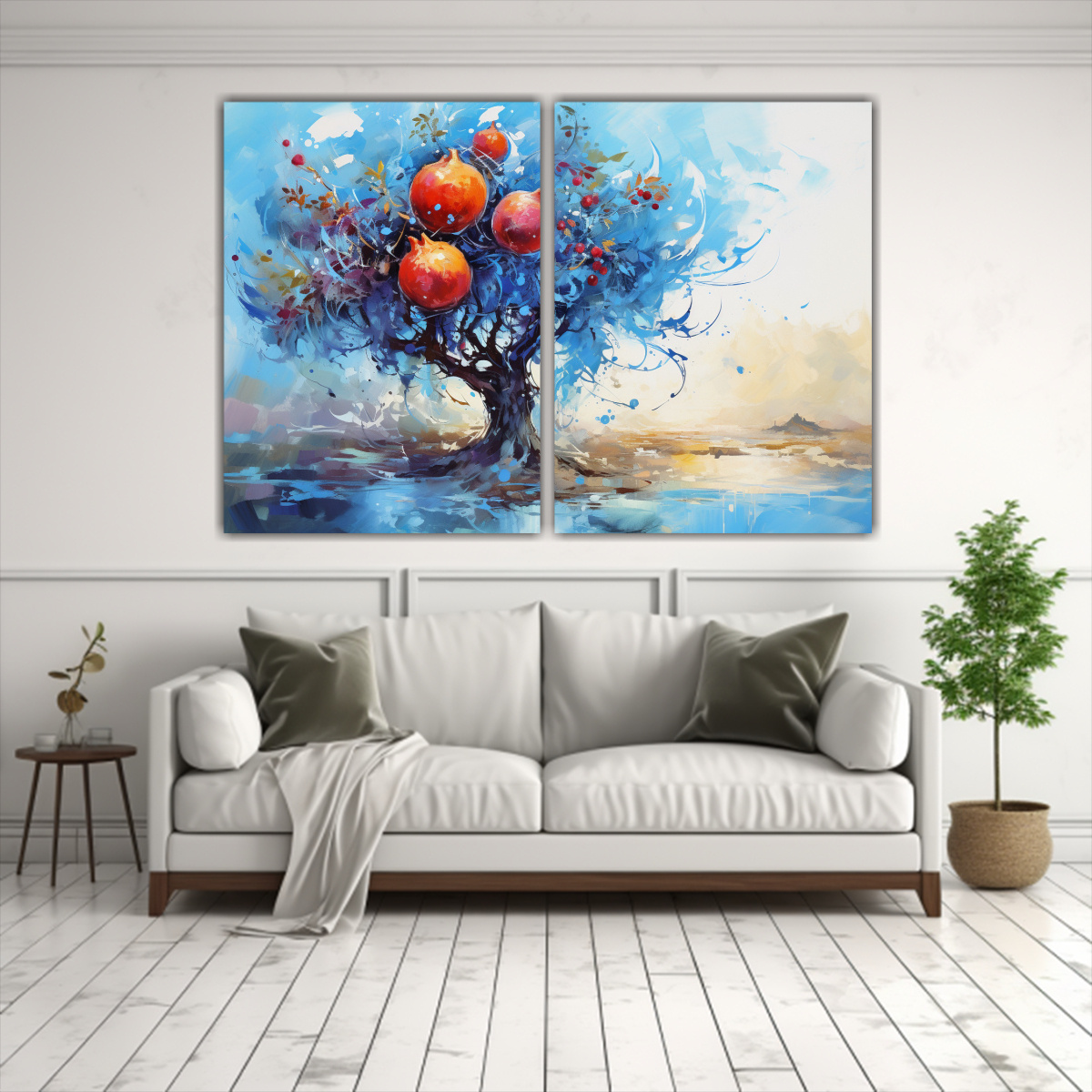 pintura-abstracta-de-rbol-de-granada-en-tonos-azules-en-lienzos-de-tela-1