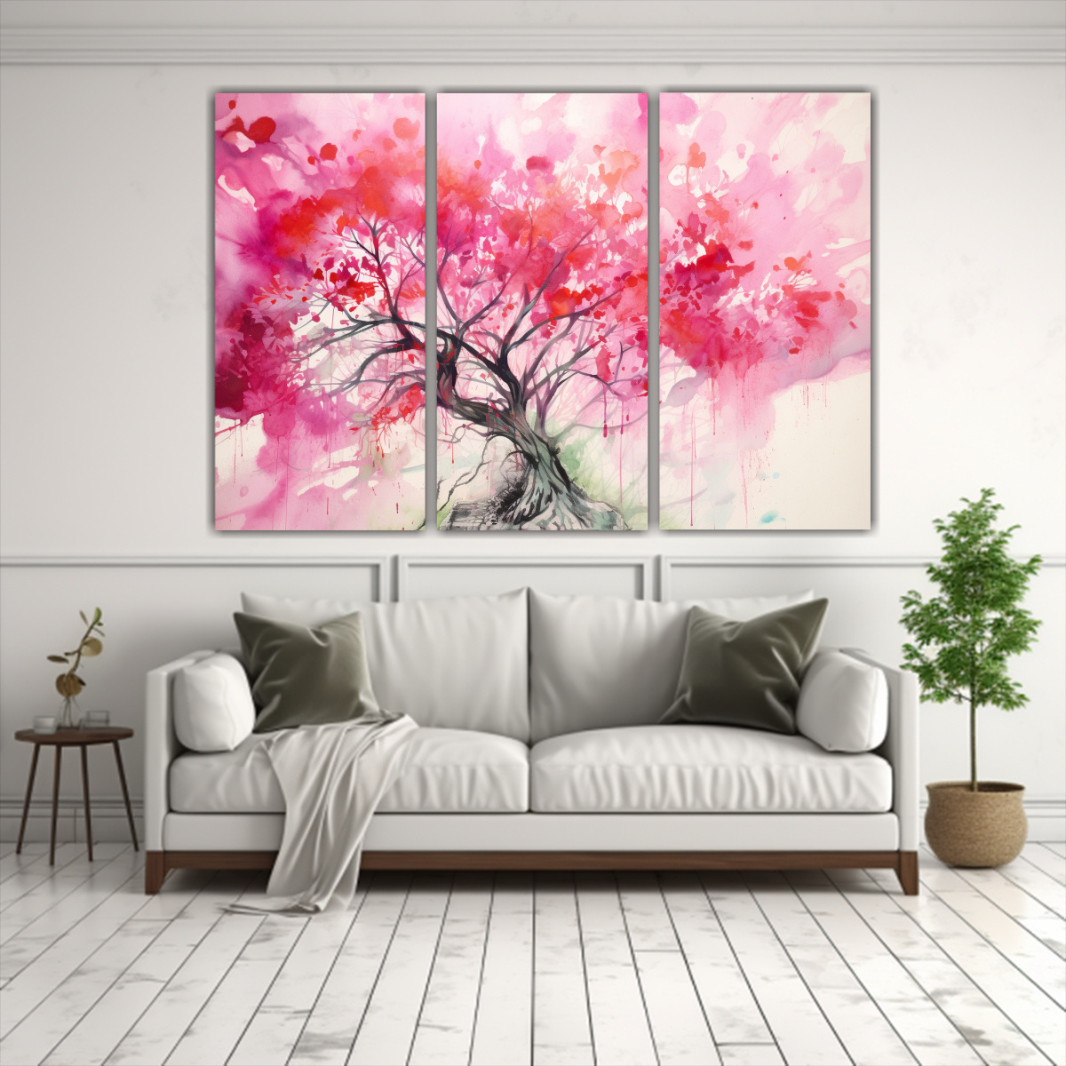 pintura-abstracta-de-rbol-tropical-en-tonos-rosados-en-tres-lienzos-de-tela-1