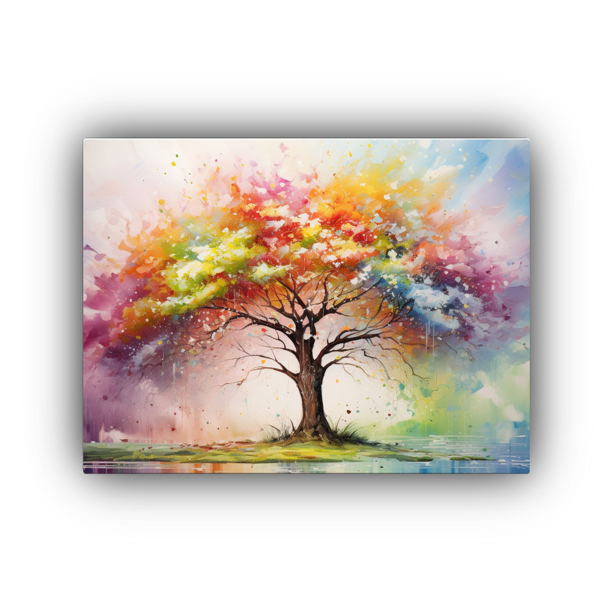 pintura-abstracta-de-un-rbol-de-cerezo-en-colores-del-arco-ris