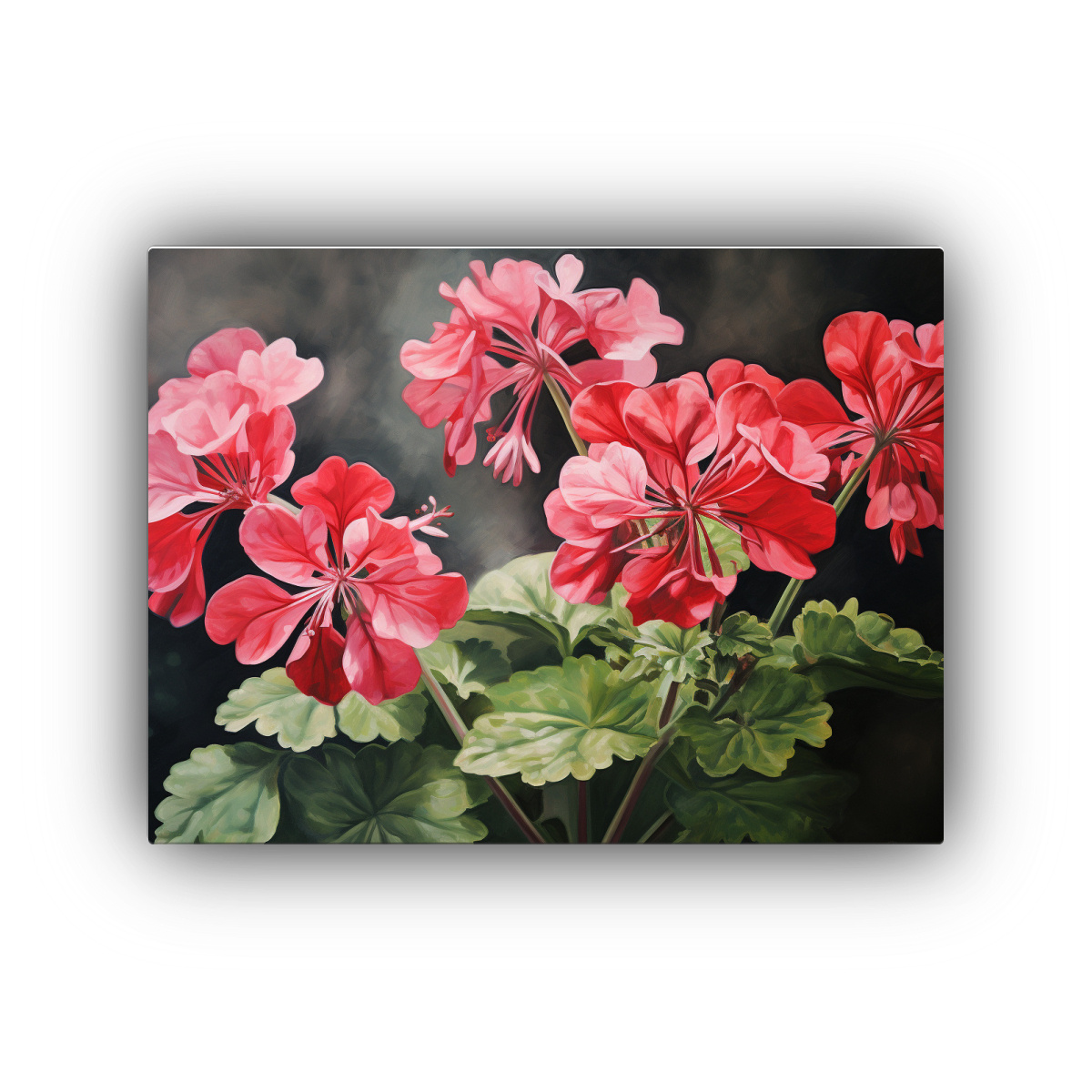 pintura-abstracta-en-leo-de-flores-geranio-en-tonos-majestuosos