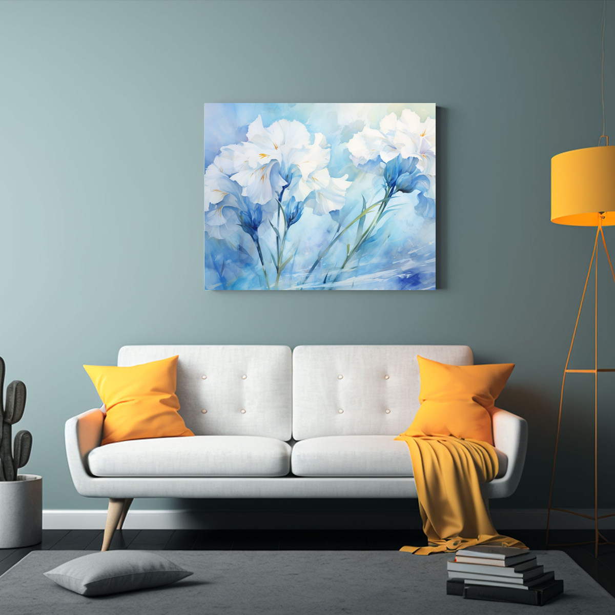 pintura-abstracta-en-lienzo-de-tela-acuarela-de-claveles-blancos-y-azules-1