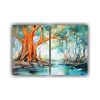 pintura-abstracta-en-lienzo-street-art-bajo-un-banyan-tree-colores-turquesa-y-naranja