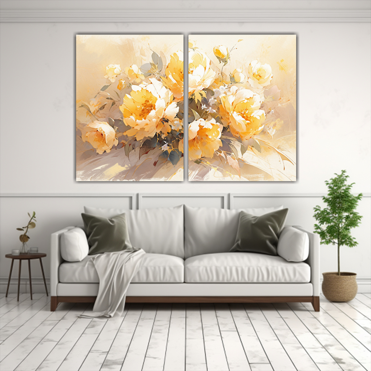 pintura-abstracta-flor-amarilla-y-dorada-en-bastidor-set-de-2-telas-1