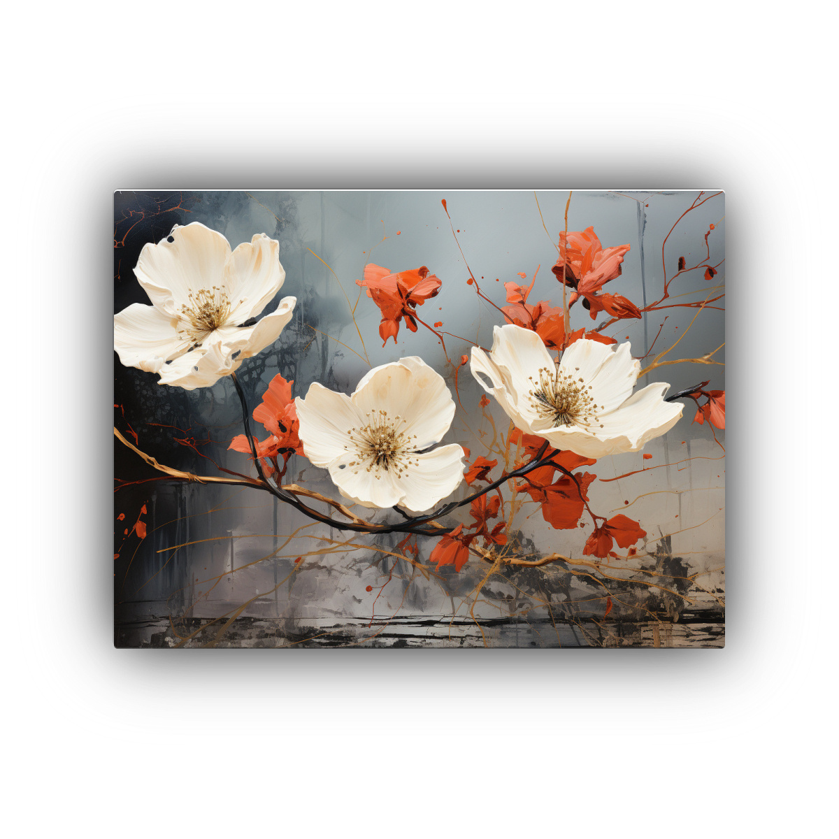 pintura-abstracta-innovadora-de-amapolas-blancas-y-negras-