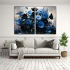 pintura-de-flores-en-lienzo-equilibrio-visual-en-negro-y-azul-1