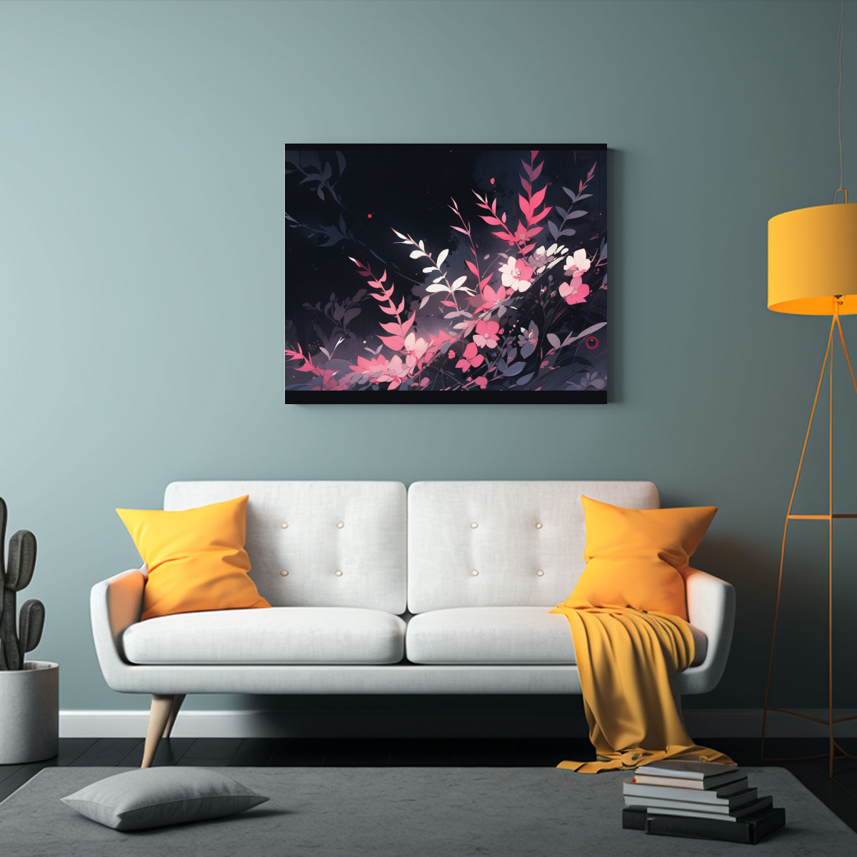 pintura-de-pared-horizontal-estilo-neonoir-en-colores-negro-y-rosa-1