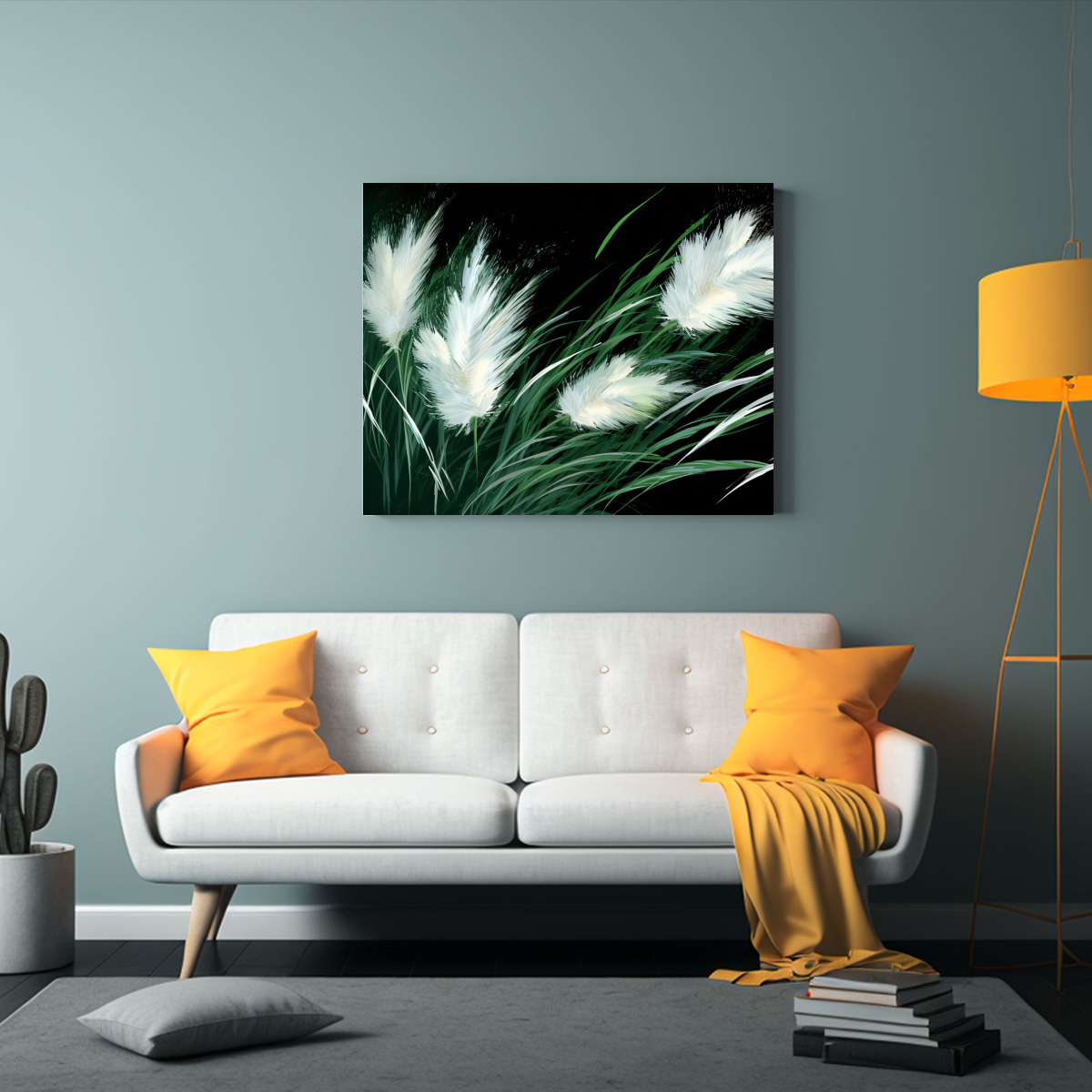 pintura-decorativa-de-concepto-neonoir-con-pampas-grass-en-verde-y-blanco-1