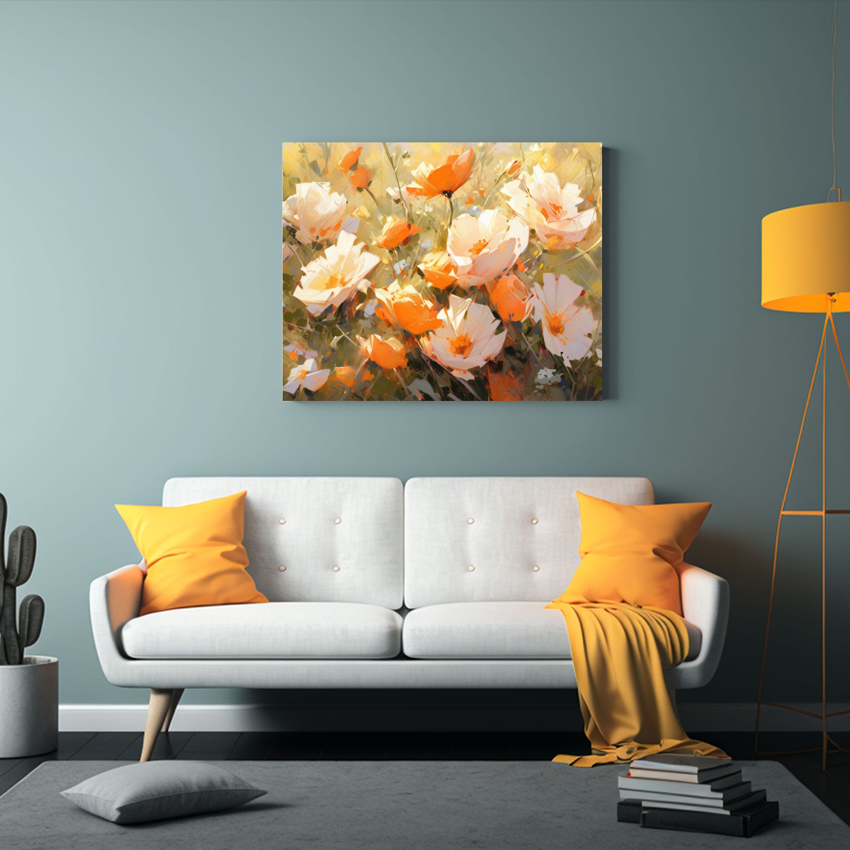 pintura-en-lienzo-de-escena-moderna-con-flores-amarillas-y-naranjas-1