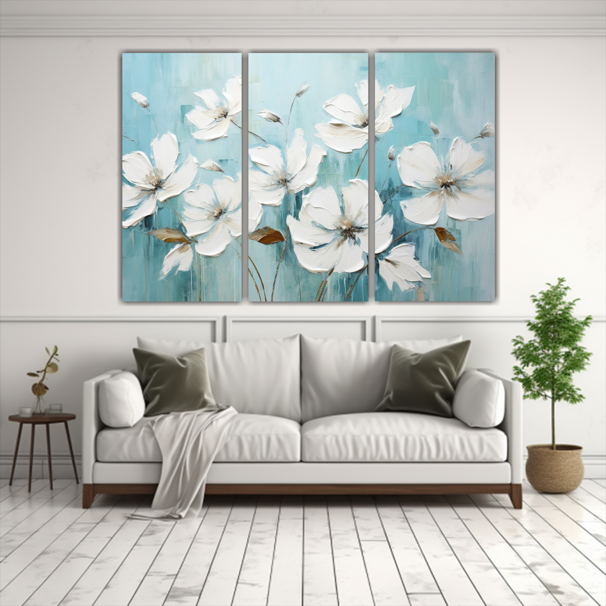 pintura-en-lienzo-de-flores-en-colores-blanco-y-turquesa-1