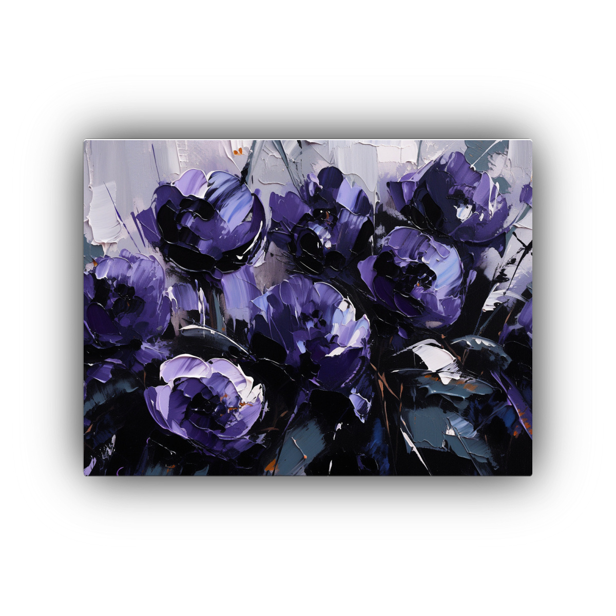 pintura-en-lienzo-de-flores-en-colores-morados-y-negros-